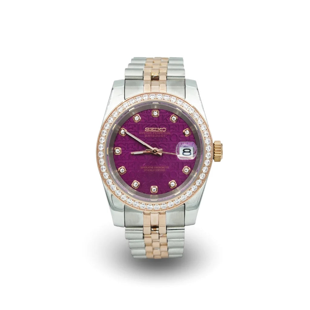 Seiko Datejust Maroon Eclipse Dial