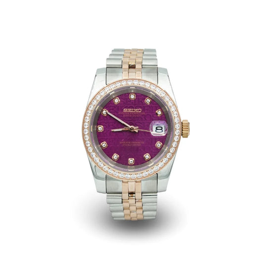 Seiko Datejust Maroon Eclipse Dial