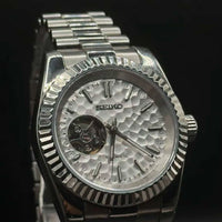 Seiko Datejust Silver Textured Dial