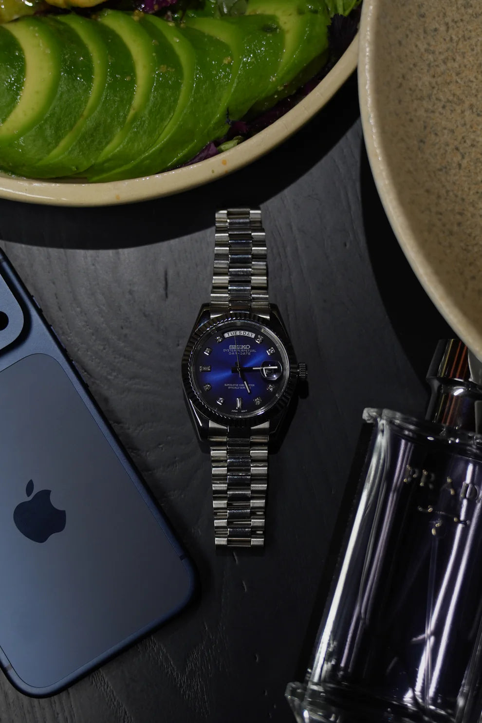 Seiko Day-Date Blue Royal Dial
