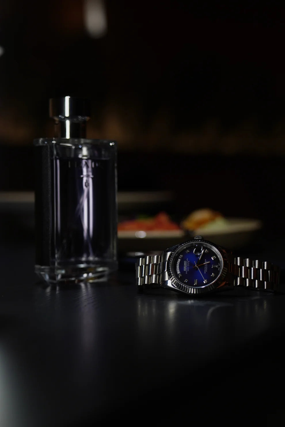 Seiko Day-Date Blue Royal Dial