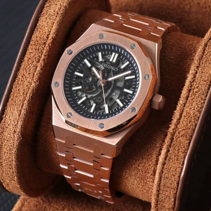 Seiko Royal Oak Rose Gold Skeleton